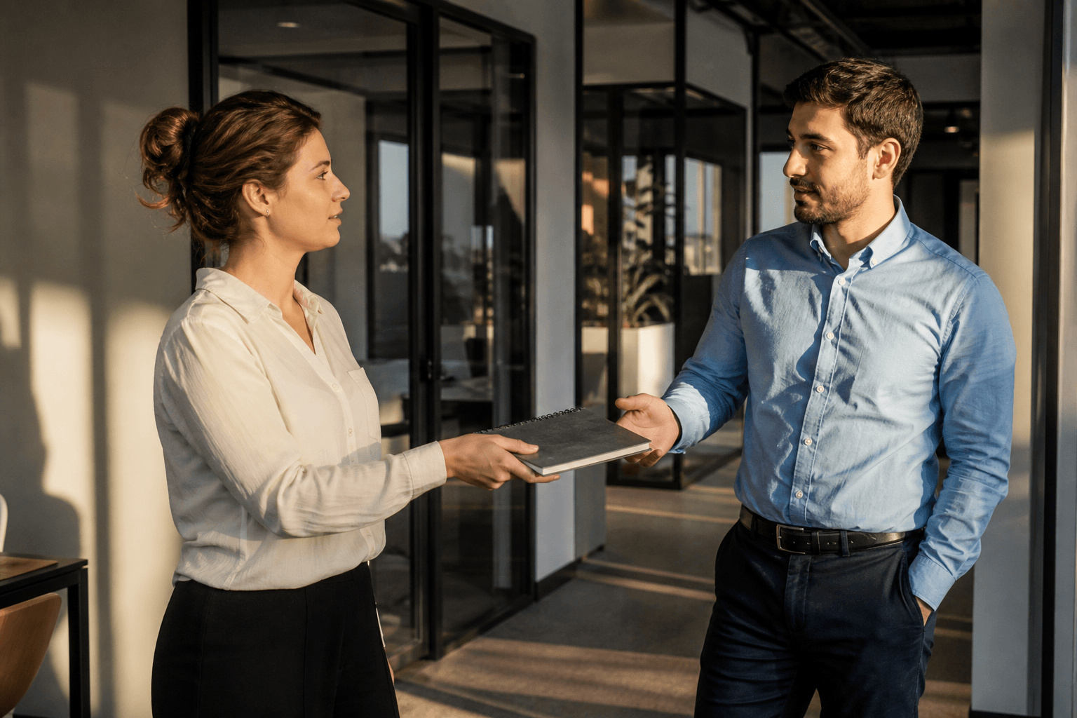 Handoff conversation in a software office